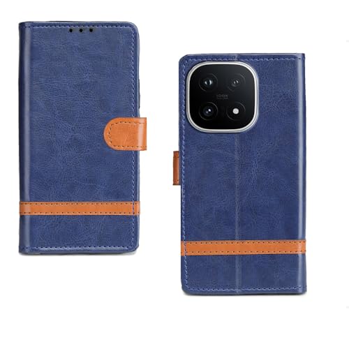 Image of amazon basics iQOO 15 5G Flip Cover | Card Pockets Wallet & Stand | Flip Cover for iQOO 15 5G (Blue Stripes)