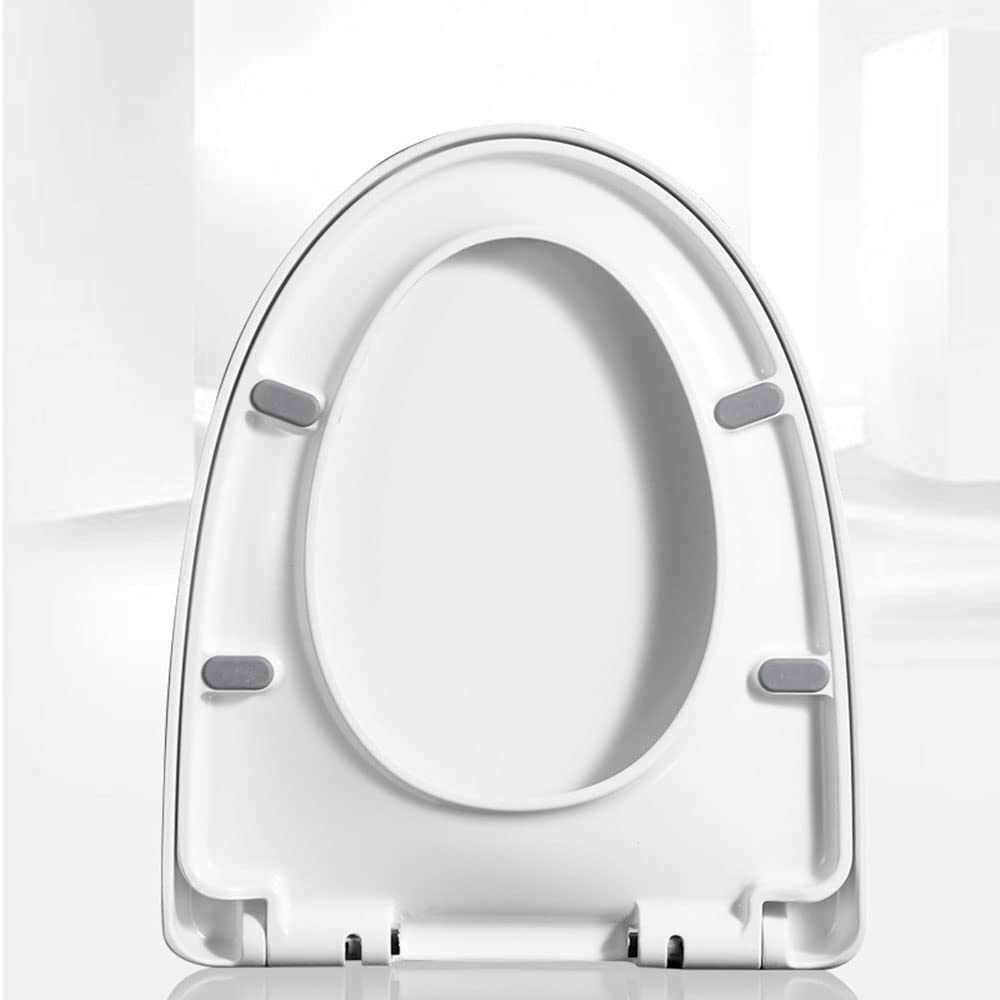 Dxpsxjl One Color Elongated Toilet Seat, Quick Release Install, Pp Material Never Loosen White, Adjustable, Lightweight, Durable, Portable, User-Friendly, Compact For Daily Use, Universal, Replaceable, Easy