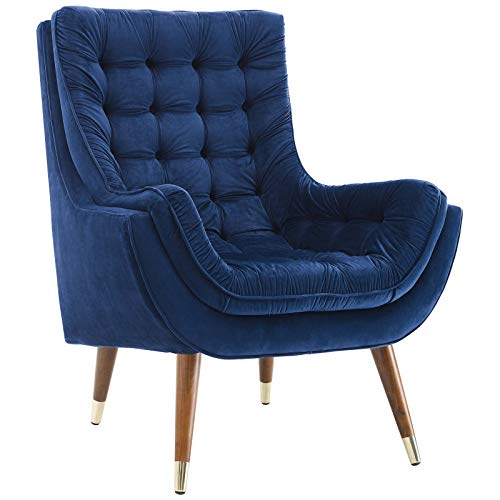 Sillón Plegable Terciopelo Azul Marino miniatura 2