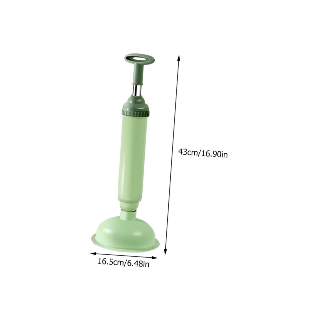 Ciieeo Stura Water a Pressione 2 Pezzi, Pompa Stura WC in PVC e Acciaio Inox, per Bagno e Cucina, Rimuove Blocchi Maggiore Pressione