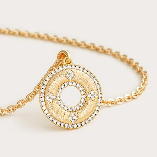 Fettero Dainty Gold Necklace for Women, 14K Gold Plated Pendant Necklace Cubic Zirconia Charm Necklaces for Women Jewelry Gift