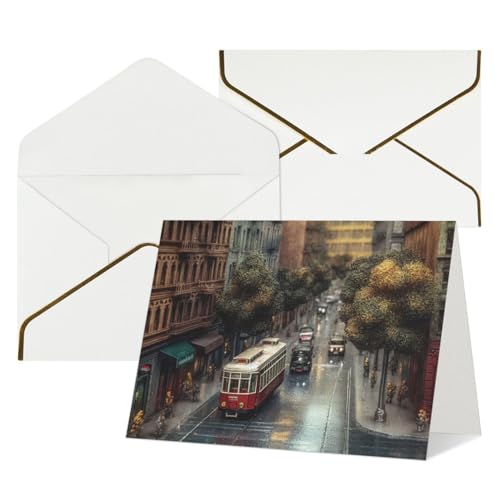 Cartes de vœux vierges toutes occasions grand format avec enveloppes pour remerciement et mariage