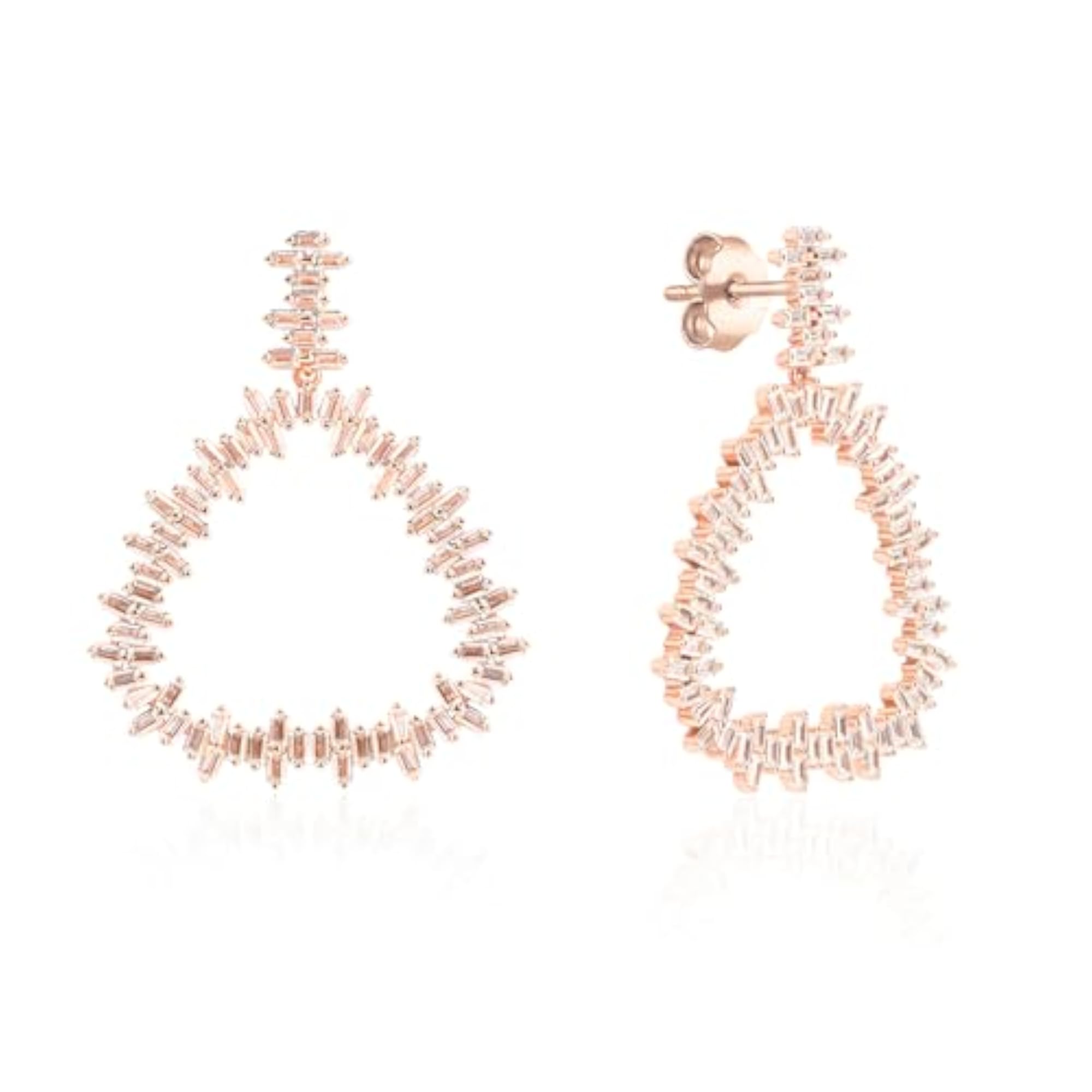 Women's Pure 925 Silver Prism Mosaic Drop Earrings