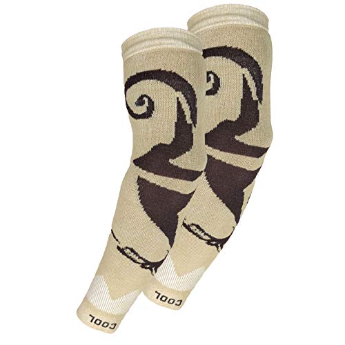 Image of Cotson Beige Tattoo Cotton Arm Sleeves for Men Women Sun Protection (Pack of 1 Pair)
