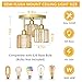 PAUFUL Semi Flush Mount Ceiling Light,3-Light Crystal Close to Ceiling Light Fixtures,Kitchen Light Fixture with Amber Crystal Shades,Hallway Light Fixtures for Kitchen Entryway Bedroom Bathroom