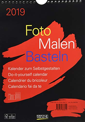 FMB schwarz A4 267319 2019: Fotokalender zum Selbstgestalten. Do-it-yourself Kalender mit festem Fot FMB schwarz A4 267319 2019: Fotokalender zum Selbstgestalten. Do-it-yourself Kalender mit festem Fot