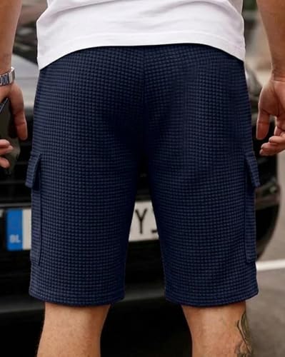 Image of AUSK Classic Relaxed Fit Cargo Stretch Shorts for Mens| Half Pant Cargo Shorts with Pockets | Casual Shorts for Mens