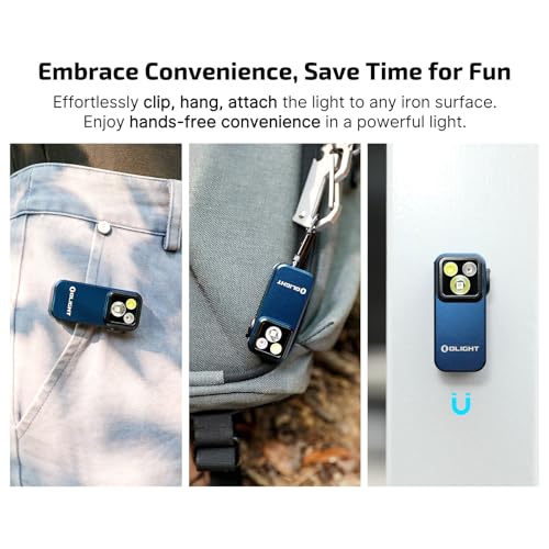 Image of OLIGHT Oclip Pro EDC Flashlight Clip-on Light, Rechargeable 500 Lumens with Three Lighting Solutions Type-C Charging, Magnetic Flash Lights for Signaling, Cycling, Outdoor or Indoor Use(Midnight Blue)
