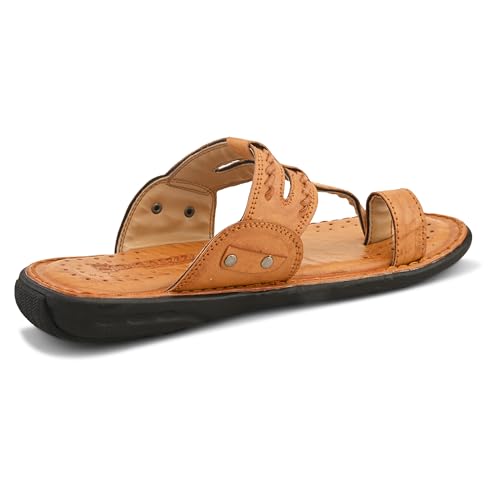 Image of Centrino Men's Slippers | Kolhapuri Style Chappals with Soft Cushioned Footbed | Comfortable & Durable | Traditional Yet Stylish Footwear for Men (9552)