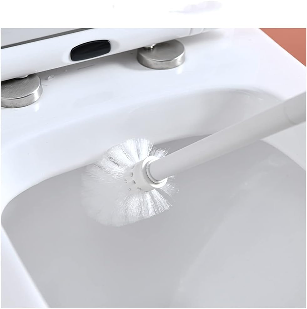 Toilet Brush and Holder Set, Toilet Brush Plastic Hanging Toilet Brush Bathroom Eco Friendly Toilet Brush Creative Flexible Toilette Home Items Bathroom Toilet Brush Holder Furniture (Col image 5