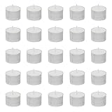 Mega Candles - Unscented Jumbo Tea Light Candles - White, Set of 25 CGA104-W