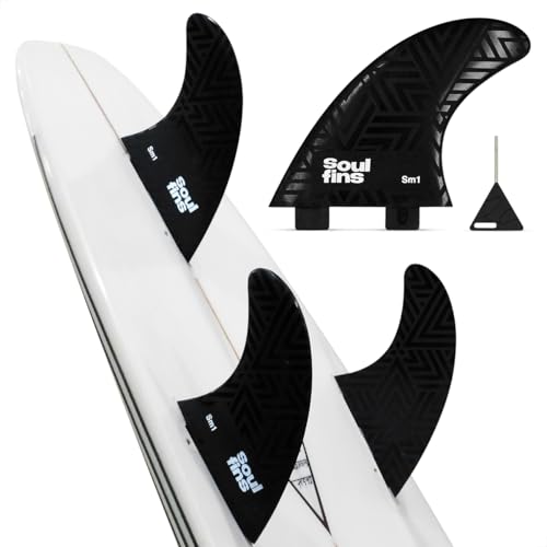 Quilha Fcs1 Média Soul Fins Laranja Sm1 M3 Triquilha Surf Barbatanas Prancha De Surf Equipamento De Surf 3 Quilhas Injetadas Fcs1 (Preta)