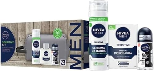 NIVEA MEN Sensitive Kit Cofanetto Regalo Uomo, Set regalo con