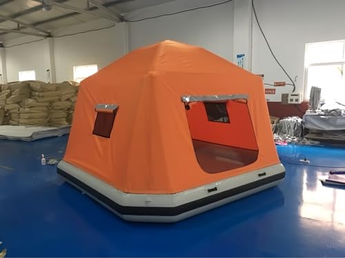 Inflatable Floating PVC Shoal Family Camping Water Raft Tent...