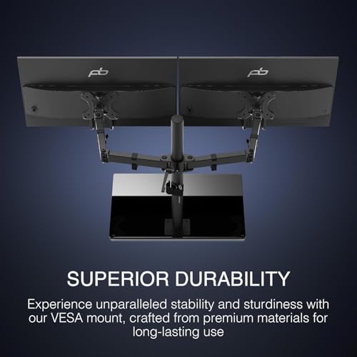 Image of Packard Bell airFrame Dual Monitor Workstation - Two 21.5 inch Full HD Screens, VESA Mount, 1920x1080, 75Hz, Tilt Adjustable, HDMI /VGA, Slim Bezel - Ideal for Home, Office, Productivity & Light Gaming