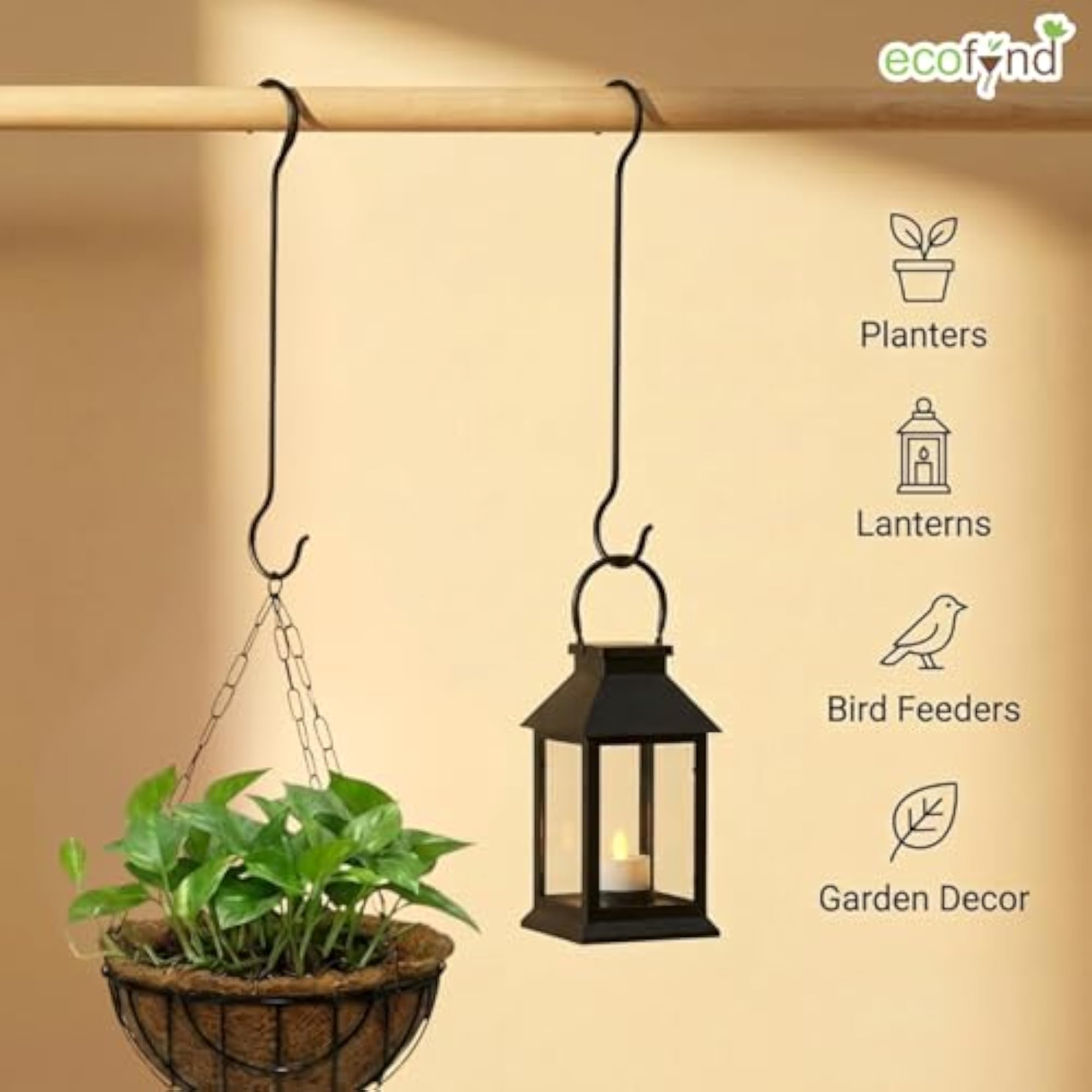 16 Inch Metal Pot Extension Hooks, S Shaped Wall Hooks
