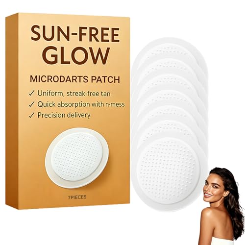 Celestvera Tanning Patch 2026 New Advanced Sun Free Glow Microdarts Patch Self Tanning Patches for Women and Men Natural Sun Free Glow Patches Suitable for All Skin Types (1 Boxes)