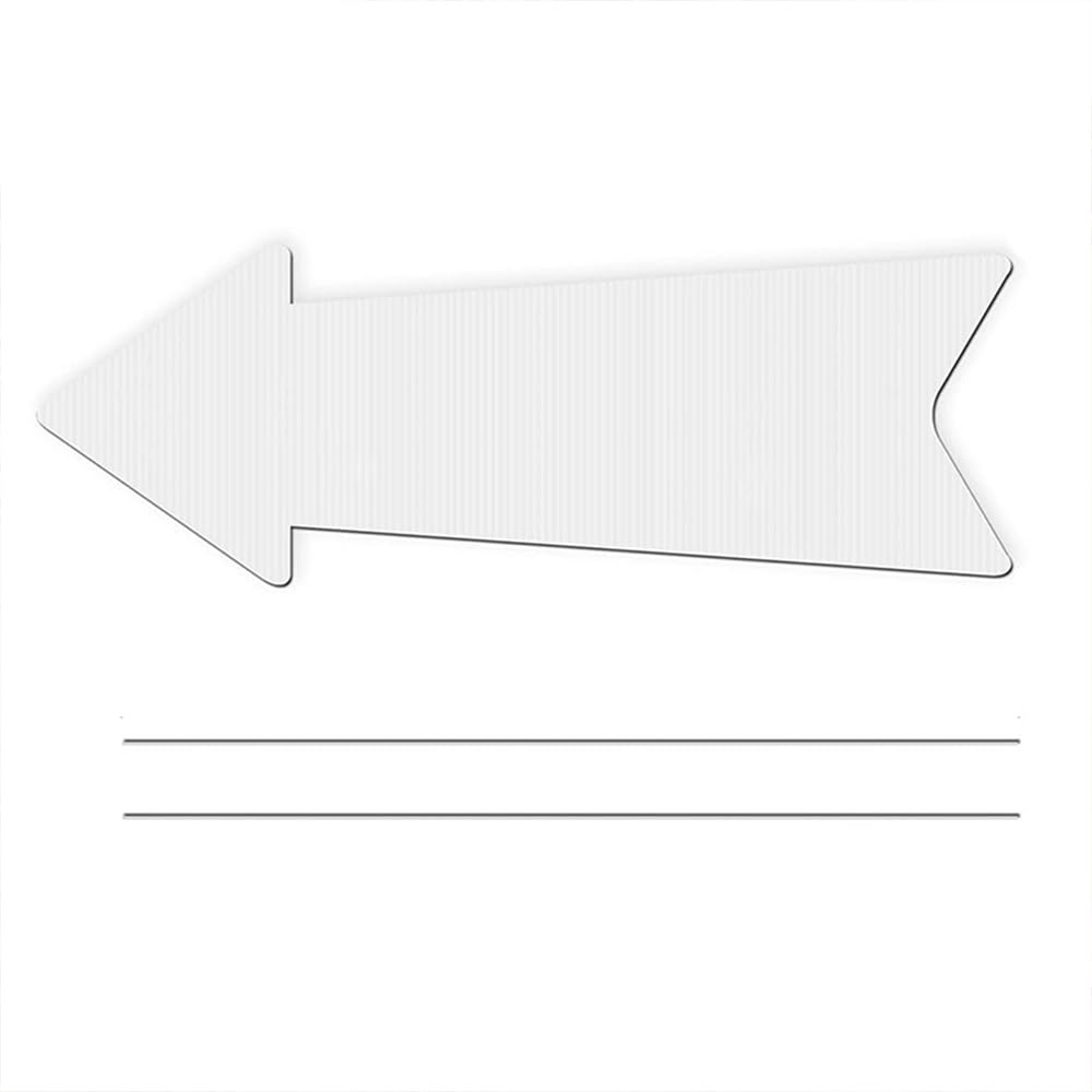 12 Cartelli Bianchi Da Cortile Con Paletti, 40,6x30,5 Cm, Plastica Ondulata, Perfetti Per Feste, Garage E Decorazioni Fai Da Te - 3