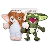 Warner Bros Horror 2Pc Halloween Gremlins Plush Toys for Dogs | Gremlins Stripes and Mogwai Plush Dog Toys | Medium | Classic Movie Toys for All Dogs, Official Dog Toy Product of WB for Pets