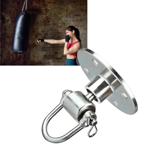 Ausla Hak do Mocowania Worka Treningowego Żelazny Uchwyt do Wieszaka na Worek Bokserski Płyta 90 Mm Wysokość 56 Mm Gładki Rotator Łatwa Instalacja ćwiczeń w Domowej Siłowni Torba Treningowa Speed