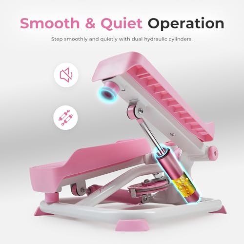Sunny Health & Fitness Total Body 2-in-1 Stepper Machine, Total Body Workout, Adjustable Hydraulic, Resistance Bands, Non-Slip Pedals w Optional Free SunnyFit App Enhanced Bluetooth Connectivity by Sunny Health & Fitness - Image 5