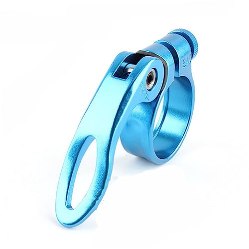 Happyyami Cycling Bike Seatpost Quick Release Clamp for Mountain Bikes Convenient Design for Easy Installation Durable and Secure Fit Blue Color