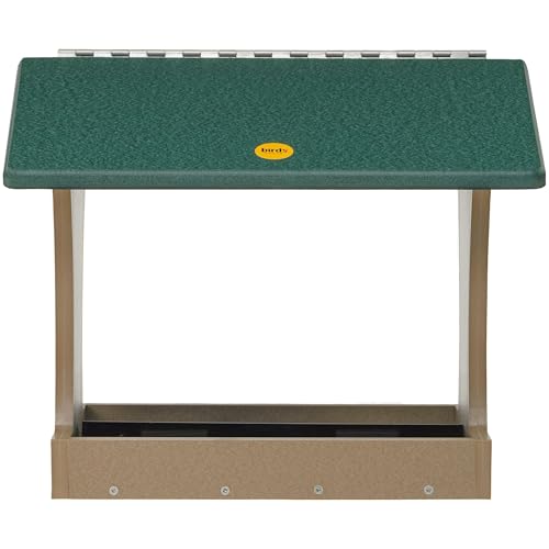 Birds Choice SN300 - Comedero de Dos Caras para pájaros, Reciclado, Grande, Color Gris Pardo/Verde