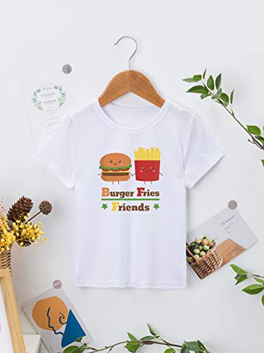 Image of Best Friends Girls Boys Casual Tshirts Funny Novelty Graphic Tees Short Sleeve Crewneck Letter Print Tops
