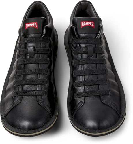 Camper Para Hombre. K300479-008 Zapatillas De Piel Beetle Negro (42), Plano, Cordones, Casual - 4