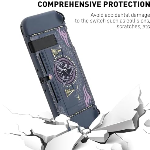RHOTALL Hard Shell Compatible with Nintendo Switch for Legend of Zelda Style, Protective Case Set for Switch and Controller with 2 Screen Protector and 2 Theme Thumb Caps - Image 5
