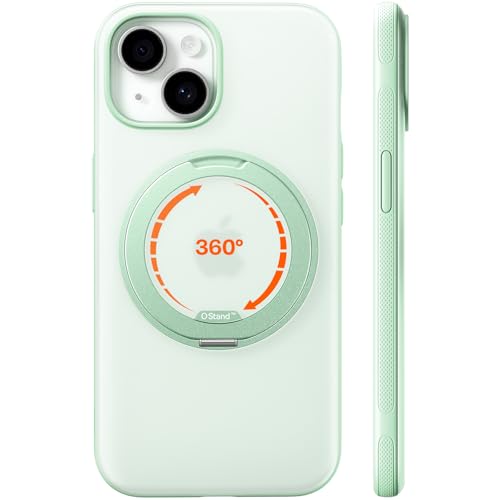 TORRAS iPhone 15 �p �P�[�X�y���@�\������I�X�F�̖����z���@�\360�x��]�X�^���h �c�����Ή� �}�O�l�b�g���� MagSafe�Ή� �ϏՌ� �����O �w��h�~ ���ϖh�~ �}�O�Z�[�t�Ή� �����Y�ی� ����~�߃h�b�g�͗l �莝���B�e ���萫 6.