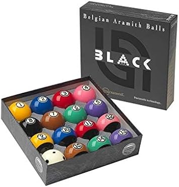 Aramith Tournament Black Billiard Pool Table Ball Set