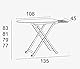 619 STIROLIGHT Adjustable Ironing Board Finishing Cherry - Arredamenti Italia