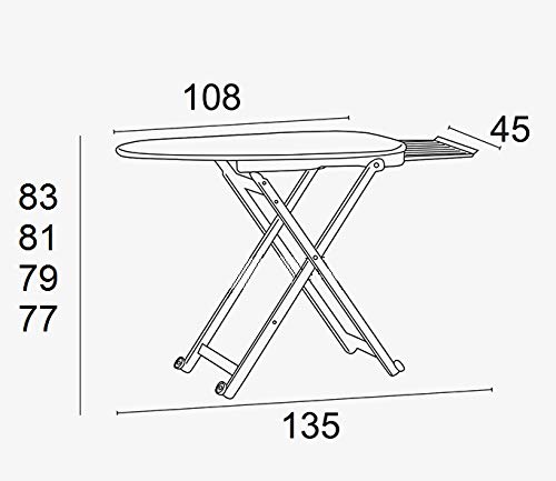 Table à repasser réglable Stirolight hêtre massif Arredamenti Italia - 6