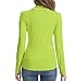 Lime Green Mock Turtleneck Tops for Women Long Sleeve Thermal Warm Undershirt Fitted Fall Basic Casual Shirts (NGM)