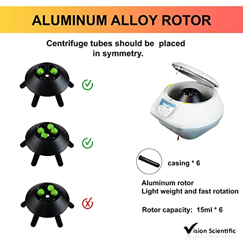 Vision Scientific Vs-Tc-Spinplus-6 Bench-Top Centrifuge | 400-5000Rpm (Max. 3074Xg) | Lcd Display | Capacity: 6 X 15Ml #TOP4
