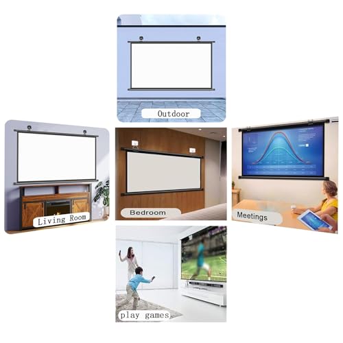 Pantalla de proyector montaje pared 60 pulgadas 16:9 miniatura 5
