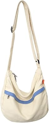 Canvas Messenger Bag for Women Crossbody Purse Medium Shoulder Bag Shopping Hiking Travel Bag