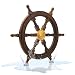 Nautical Specials SH 8763-VC Nautical Sheesham Wood Ship Wheel with Brass Center Home Decoration Gifts (24")