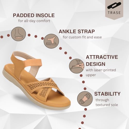 Image of TRASE Casual Flat Sandals For Women | Footwear For Woman | Flats | Women Sandals | Comfortable Sandals For Women And Girls | Softs And Stylish Sandal For Office And Daily Use