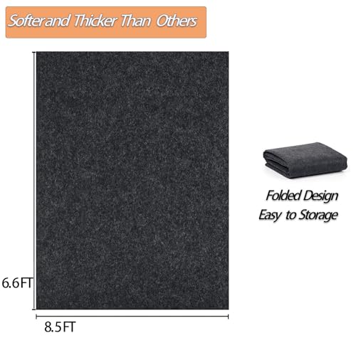 6.6 x 8.5 FT Garage Floor Mat for Under Cart, Golf Cart Parking Mat, Motorcycle Oil Spill Mat with Weather backing, Garage Floor Rug for Club Car, ICON, Advanced EV, ATV, Reusable, Washable, Non Slip - Thumbnail 2