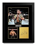 HWC Trading Henry Cejudo Gifts Printed Signed Autograph Picture for UFC Memorabilia Fans US Letter Framed (ID-016820) - US Letter Framed (ID-016820)