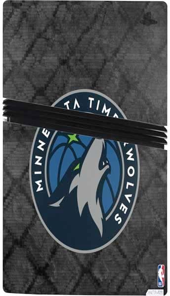 Skinit Decal Gaming Skin Compatible with PS5 Pro Console - Officially Licensed NBA Minnesota Timberwolves Dark Rust Design
