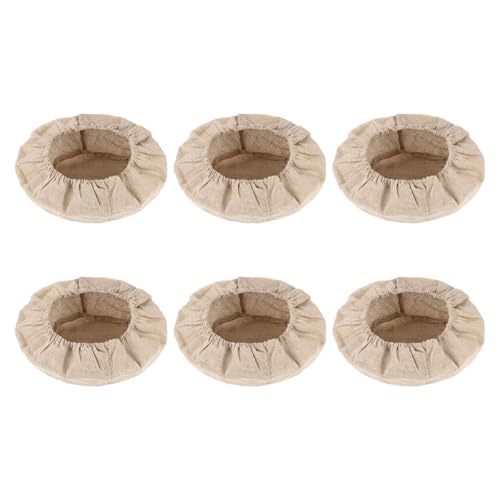 TOYANDONA 6 Pièces Lot de Housses Coton Lin pour Panier à Doublure de Panier de Fermentation Résistantes et Réutilisables pour Pâte et Pâtisserie Accessoire Cuisine Polyvalent