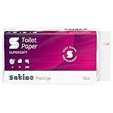 Satino Toilettenpapier 4lagig I Packung mit 8 extra weichen Klorollen WC-Papier I Premium Klopapier Prestige I hochweiß und besonders angenehmer Zellstoff