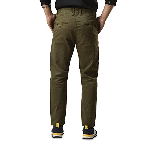 CHARBONNIER Men’s Slim fit Chinos Pants, Flat Front Design and Back Buttoned Pockets, Comfortable Men’s Pants for Casual wear4