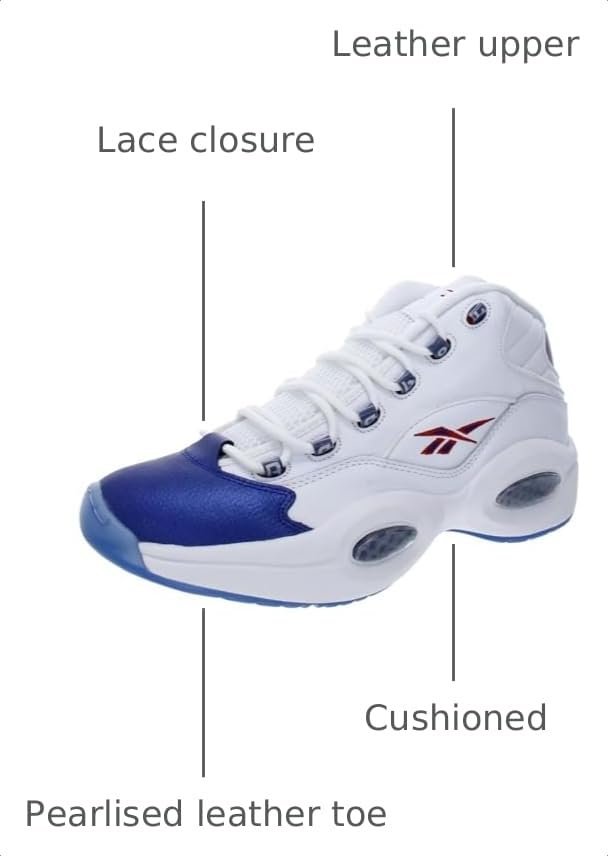Image of Reebok Mens Question Mid Fitness Workout Basketball Shoes