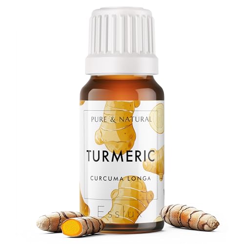 Image of Esslux Turmeric Essential Oil - 100% Pure Natural Turmeric Oil for Skin, Hair & Diffuser | Therapeutic Grade Essential Oil for Aromatherapy, DIY & Soap Making | Warm, Earthy Scent for Wellness, 15 ML