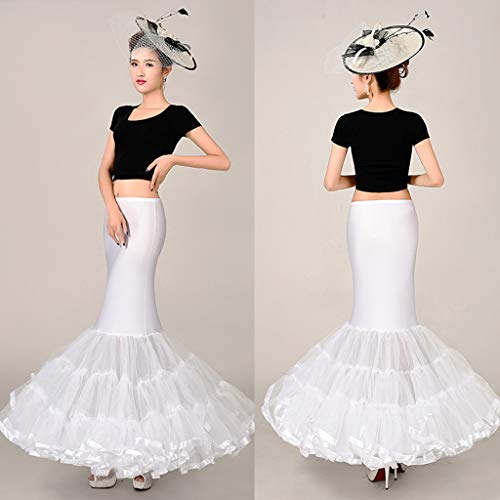 Robe de mariée jupon en forme de queue de poisson tulle crinoline pour jupe trompette long - 5