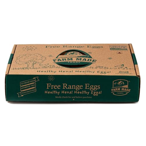 Image of Farm made foods Free Range Eggs,12 Pieces| Veg Fed| Non-Fertile Eggs